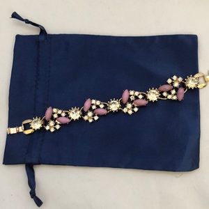 Golden Bracelet with Rhinestones